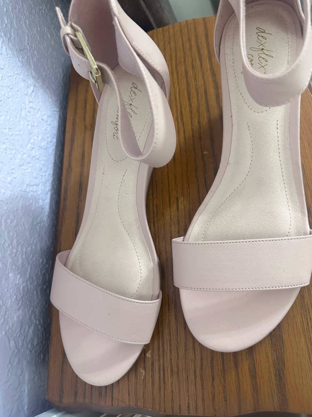 dexflex comfort Blush Pink Ankle Strap Sandals